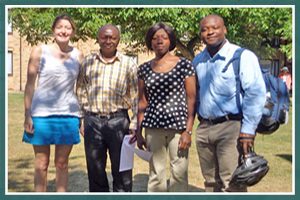 Asare Johnson meeting another visiting fellow from Ghana (July 2013)