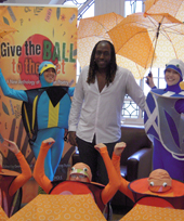 Kei Miller at launch of Give the Ball to the Poet in Glasgow 2014