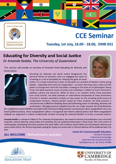 Amanda Keddie Seminar flyer