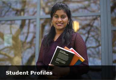 student with books