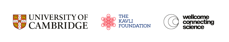 University of Cambridge The Kavli Foundation Wellcome Connecting Science logos