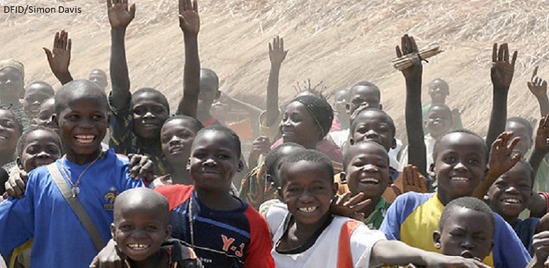 Group of children of all ages Central African Republic