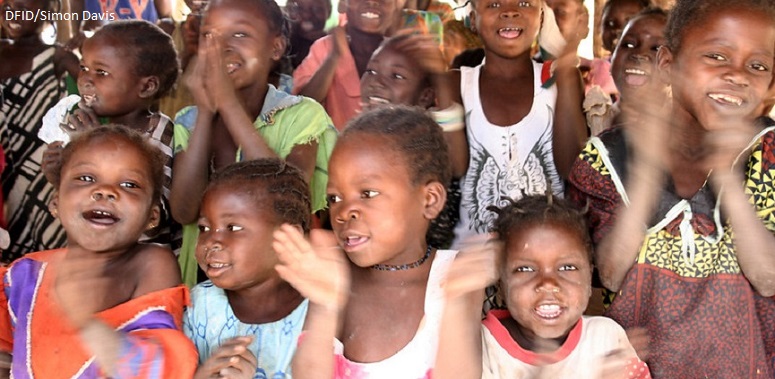 School children at Betokomia Trois bush school Central African Republic