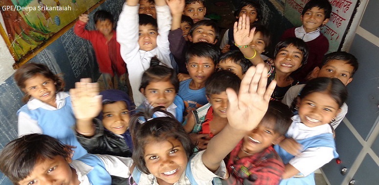 Primary school children in Madhya Pradesh India