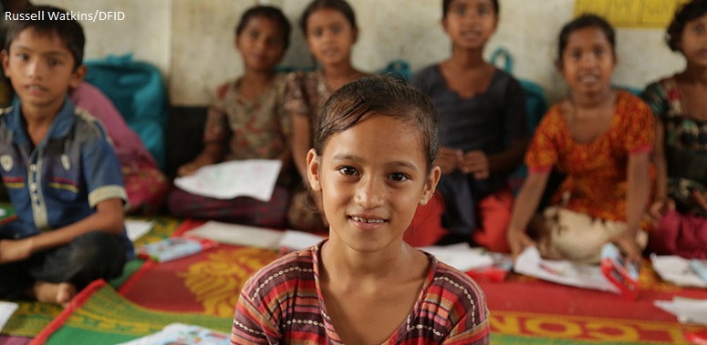 A young Rohingya refugee girl Cox’s Bazaar Bangladesh