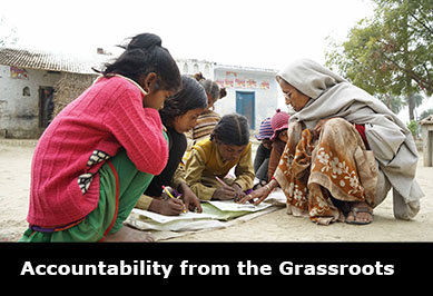 Girls learning in rural India