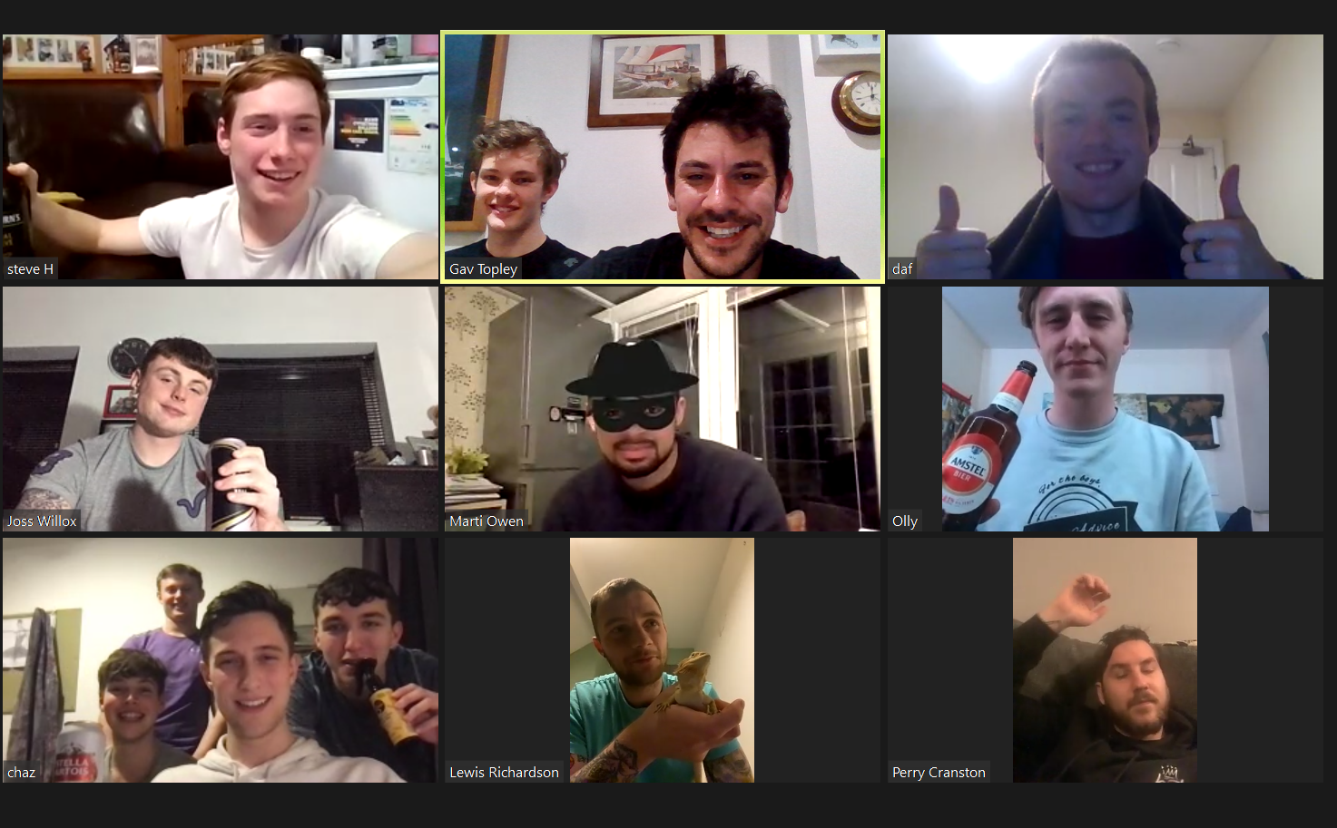 Lads' Advice members meeting on Zoom