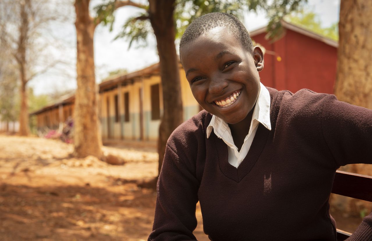    Secondary student Hanipha is supported at school by Learner Guide Sophia.