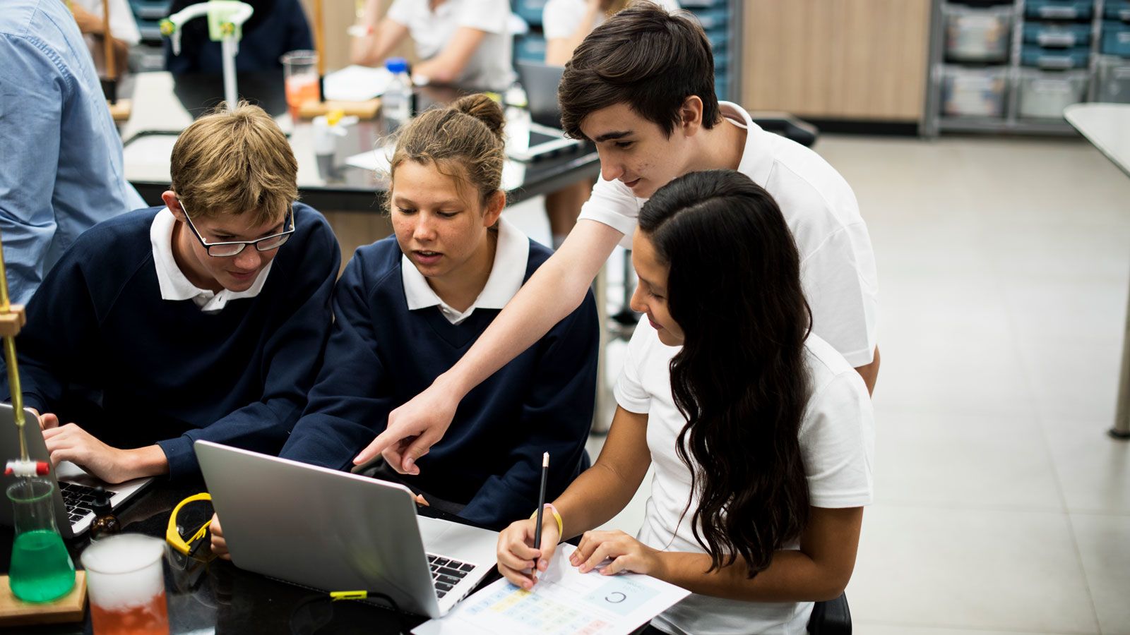 Students in a classroom