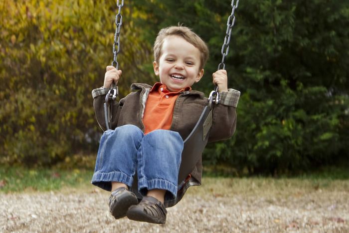 Boy on swing